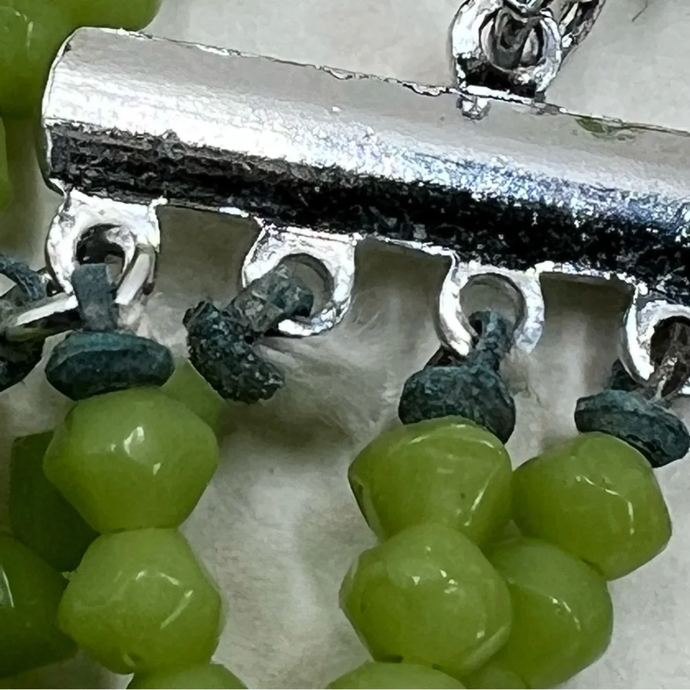 3 Vintage Glass Bead Multi Strand Necklaces marked Japan